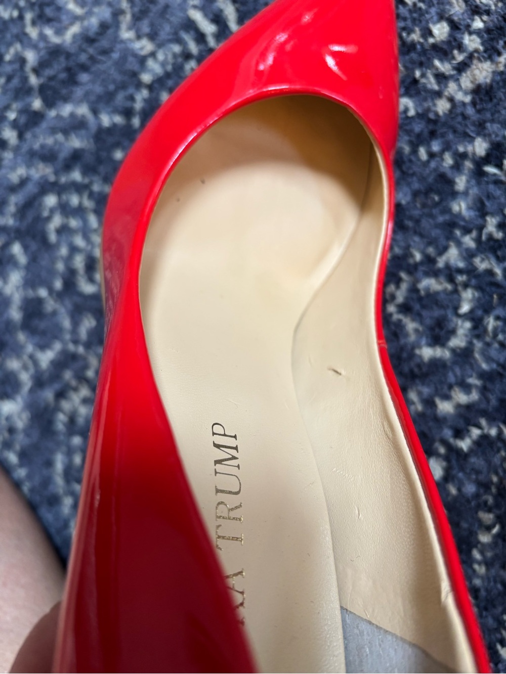 Ivanka Trump Red Patent Pointed-Toe Stiletto Pumps - Picture 9 of 9